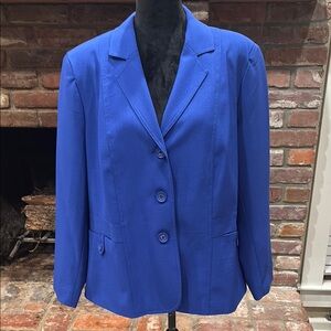 TanJay Blue Blazer Classic Notched Lapel